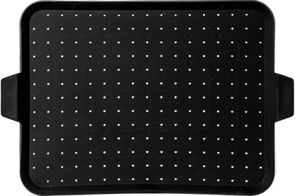 13-Inch Splatter Screen for Frying Pan - Silicone Grease Splatter Guard for 12"-13" Panss - |USA Brand|, Black | oven safe