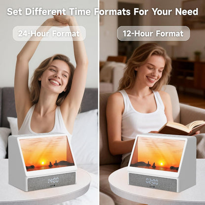 Sunset Alarm Clock，Natural Wake-Up Light White Noise Machine