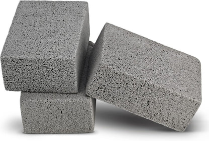 Maryton Grill Stone Cleaning Brick - Griddle Grills Cleaning Kit Block Pumice Stone for Removing Stains BBQ Grease, 3 Count | Pumice Brick for Removing Stains BBQ Grease of Griddle