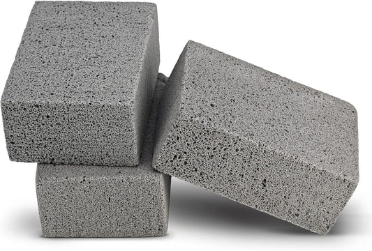 Maryton Grill Stone Cleaning Brick - Griddle Grills Cleaning Kit Block Pumice Stone for Removing Stains BBQ Grease, 3 Count | Pumice Brick for Removing Stains BBQ Grease of Griddle