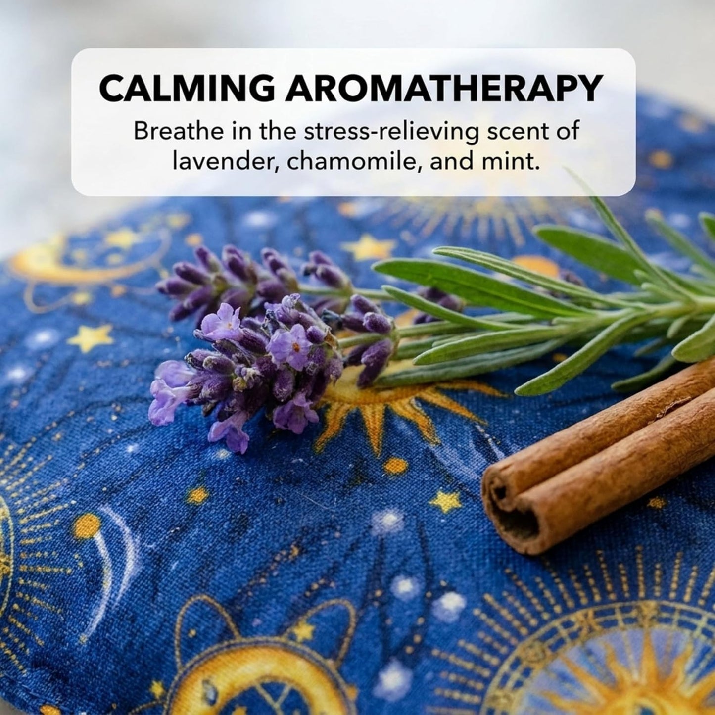 Nature's Approach Basic Herb Pack Heating Pad, Indigo | 12-herb aromatherapy rice & flaxseed fill for hot or cold therapy on neck, back, shoulders & more