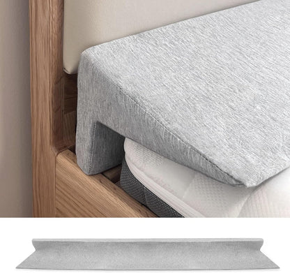 Wibeelee 60"x8"x5" Bed Wedge Pillow for Headboard Bed Wedge Gap Filler Cover 1.5-inch Gaps Mattress Wedge Gap Filler to Stop Items Falling Down(Grey)