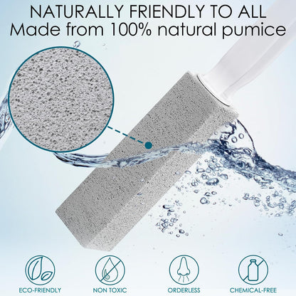20 Pack Pumice Stone Toilet Bowl Cleaner Pumice Stone with Handle for Toilet Cleaning, Remove Limescale, Rust, Cleaning Supplies for Toilet, Pool, Bathroom, Sink