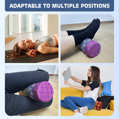 Neck Roll Pillow for Sleeping,Ergonomic Cylinder Tube Pillows for Cervical Spine and Neck Support,Versatile Roll Pillow for Bed,Office,and Travel,Memory Foam Bolster with Washable Cover
