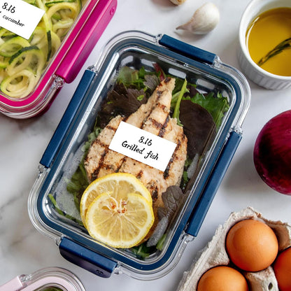 1000 Pcs 1"x2" Blank Removable Freezer Labels for Food Containers | Waterproof Food Storage Labels for Containers, Oil Resistant No-Residue Left for Kitchen Restaurants Grocery Stores Markets