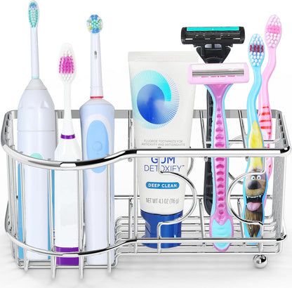 Simple Houseware Multi-Functional 6 Slots Toothbrush Holder, Bronze