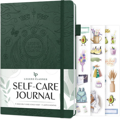 Legend Self-Care Journal – Guided Daily Reflection Journal to Support Mental & Physical Health – Daily Mood, Meditation & Personal Development Notebook – 7.1x10.5”, Lasts 3 Months (Turquoise)