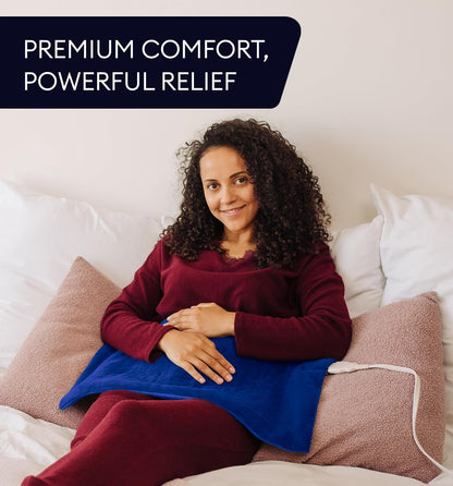 GENIANI Back Pain & Relaxation Gifts for Women – Electric Heating Pad for Back, Neck & Shoulders, Soft Microplush Electric Throw Heating Pad for Period Comfort, Fast Heating, Auto Shut Off, 12"x24"