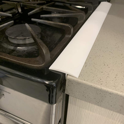 Gap Stopper® Pro - 21" Gray, Professional Grade, FDA Heavy 8.6 oz Silicone, Set of 2, Covers Gap between Stove & Countertops