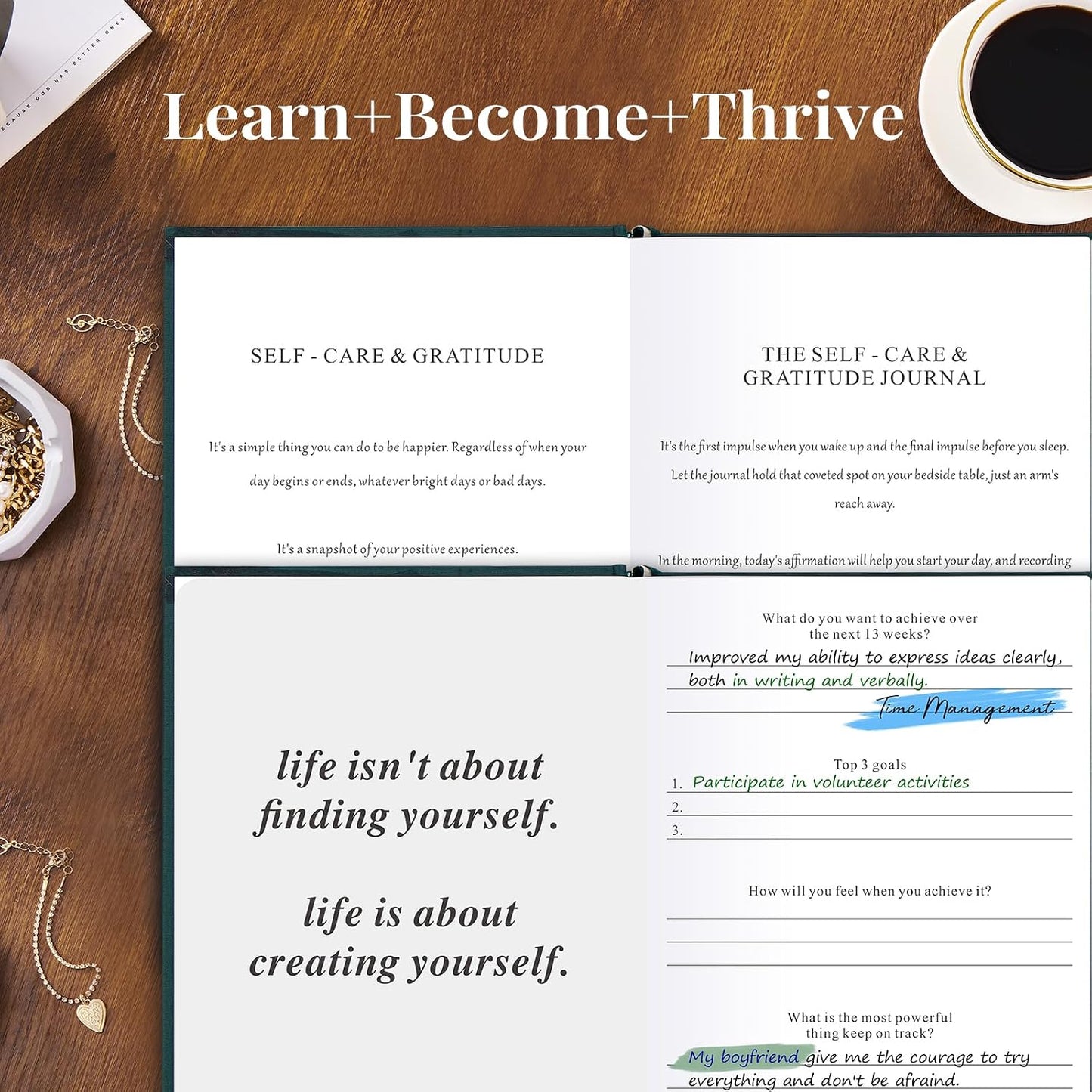 Self Care Guided Journal for Women，Gratitude Journal & ADHD Planner A5Beige | ADHD Planner, Mental Health & Anxiety Guided Journal for Women, Better Everyday