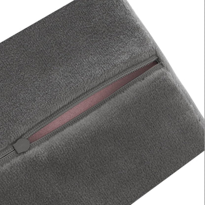 Saloniture Half Round Massage Table Bolster Pillow Pad - 26 x 6 x 3 Inch - Gray Velour