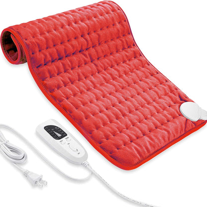 Electric Heating pad with 6 Heat Settings, Auto Shut Off, Dry Electric Heating for Back Neck Knee Arms Legs Shoulder Heat Pads for Christmas Birthday Father Mother's Day (24"X12", Gray Green)
