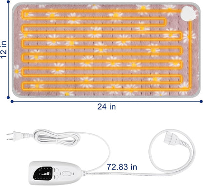 Electric Heating pad for Back Neck Shoulder Knee Arms Legs- Electric Heat Pads with 6 Heat Settings & Auto Shut Off Heat Heating Pad for Birthday Mother Father Girl Men Women