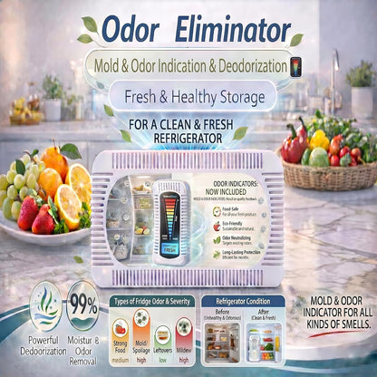 Refrigerator Deodorizer, Activated Charcoal Odor Absorber & Air Freshener | Fridge Deodorizer