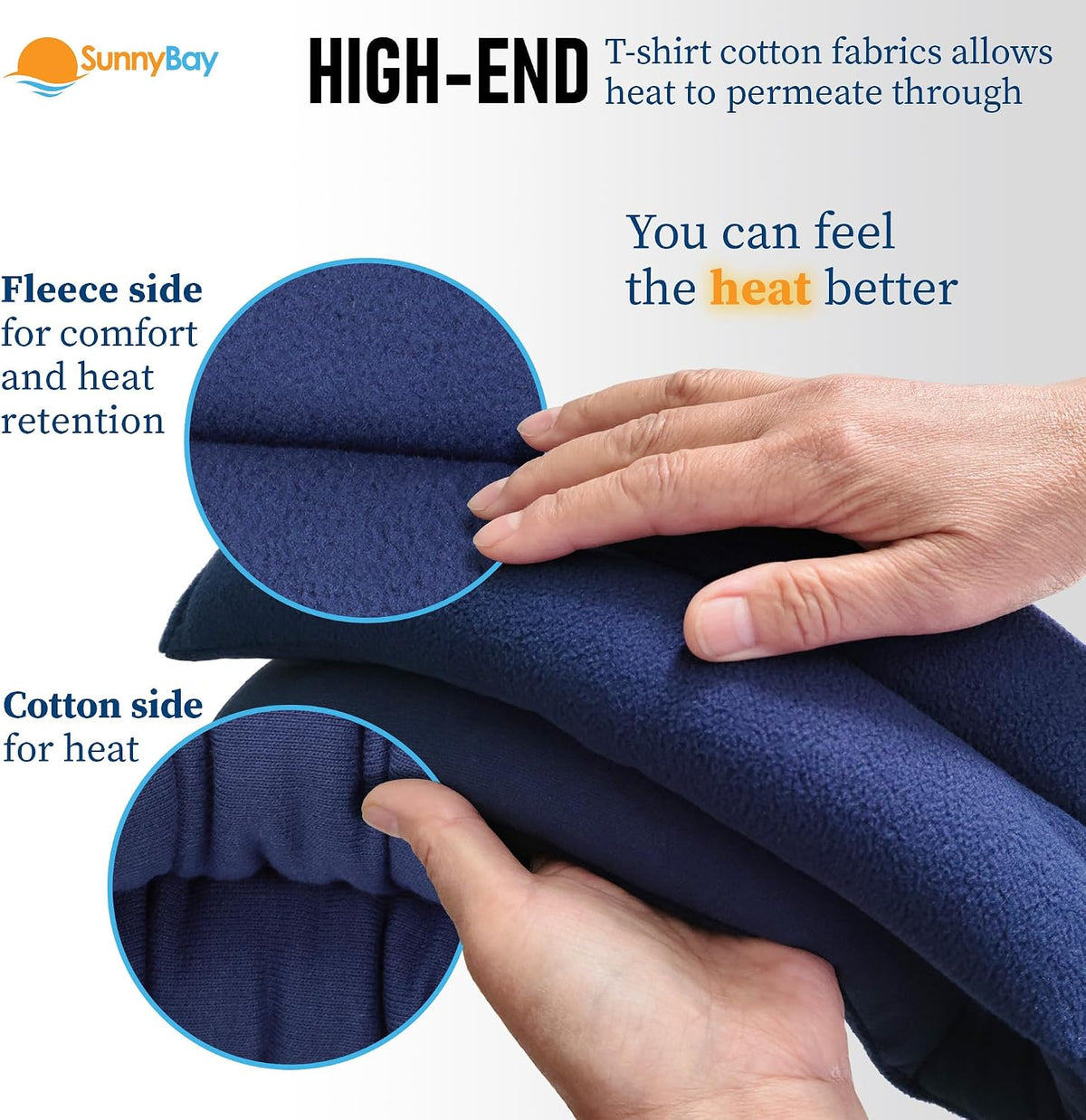 SunnyBay Microwavable Heating Pad for Neck and Shoulder, Heated Neck Wrap, Microwave Heat Pad, Weighted Beanbag Moist Hot or Cold Compress, 2.2 lbs, 26x4 Inches, London