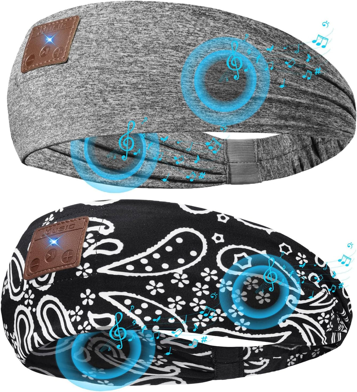 2-Pack Sleeping Headphones, Headband Headphones for Side Sleepers