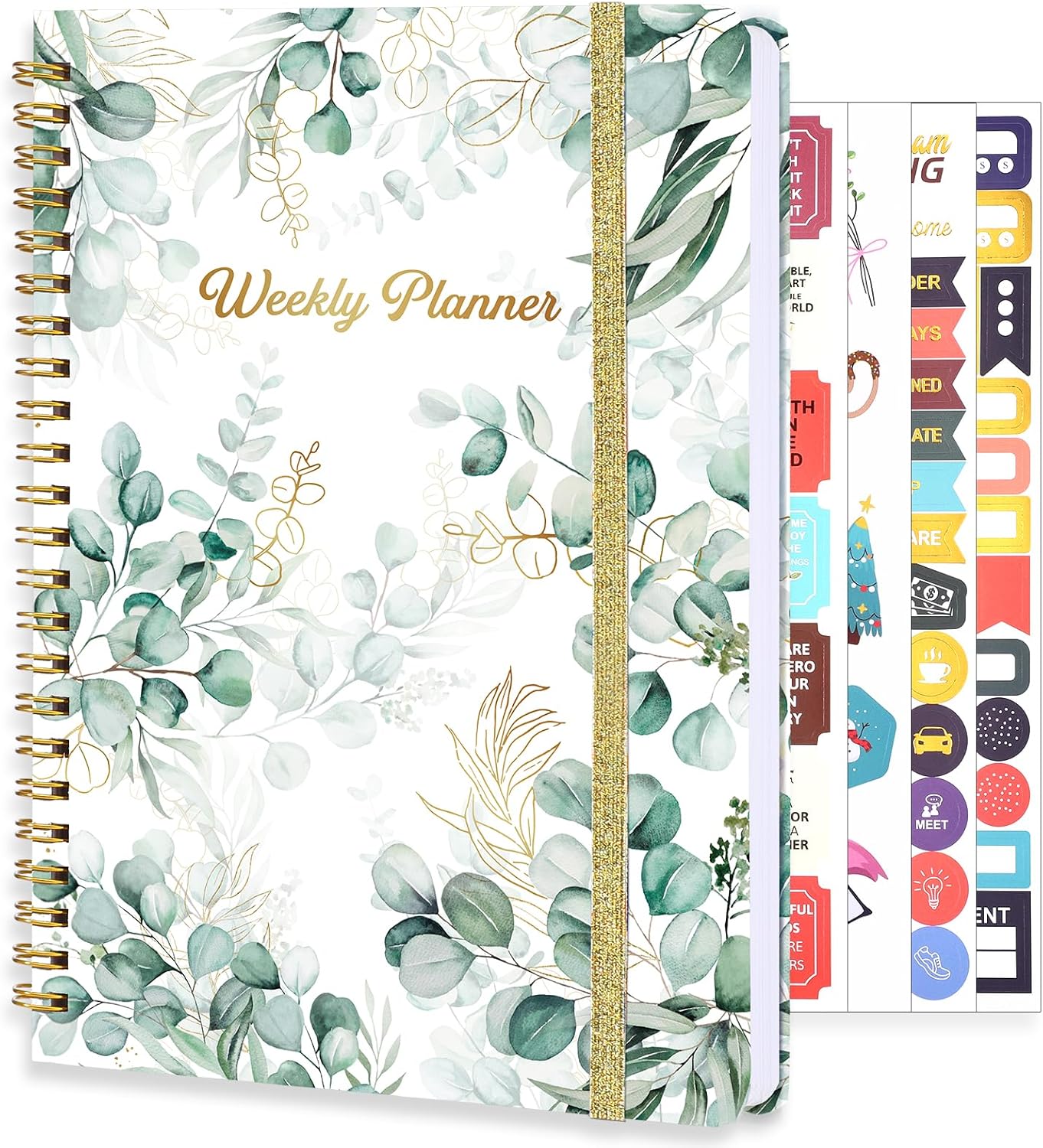Thboxes A5 Weekly Planner Notebook, 52 Week Undated Journal for Women, Pink | Spiral Binding, Stickers, Planners for Home, Work, Office, College, School Supplies for Girls, Kids, Students, Teachers Gifts