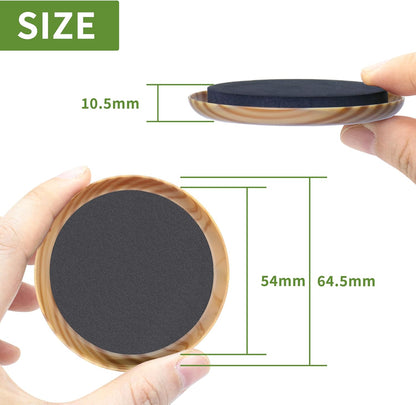 Furniture Sliders for Carpet 8 PCS - 3 1/2" Beige | Furniture Moving Sliders, Chair Leg Floor Protectors, Carpet Sliders for Furniture - Move Your Furniture Easily & Safely