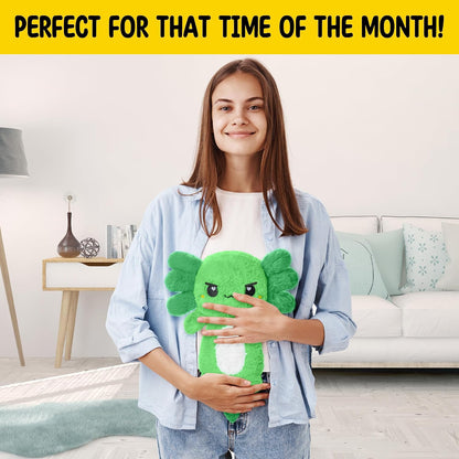 Axolotl Unscented 2Lbs Heating Pad for Neck Shoulders and Back Wrap Microwavable, Heatable 22.5" Cute Warm Stuffed Animals Neck Warmer - Axolotl Gifts for Women Girls and Kids