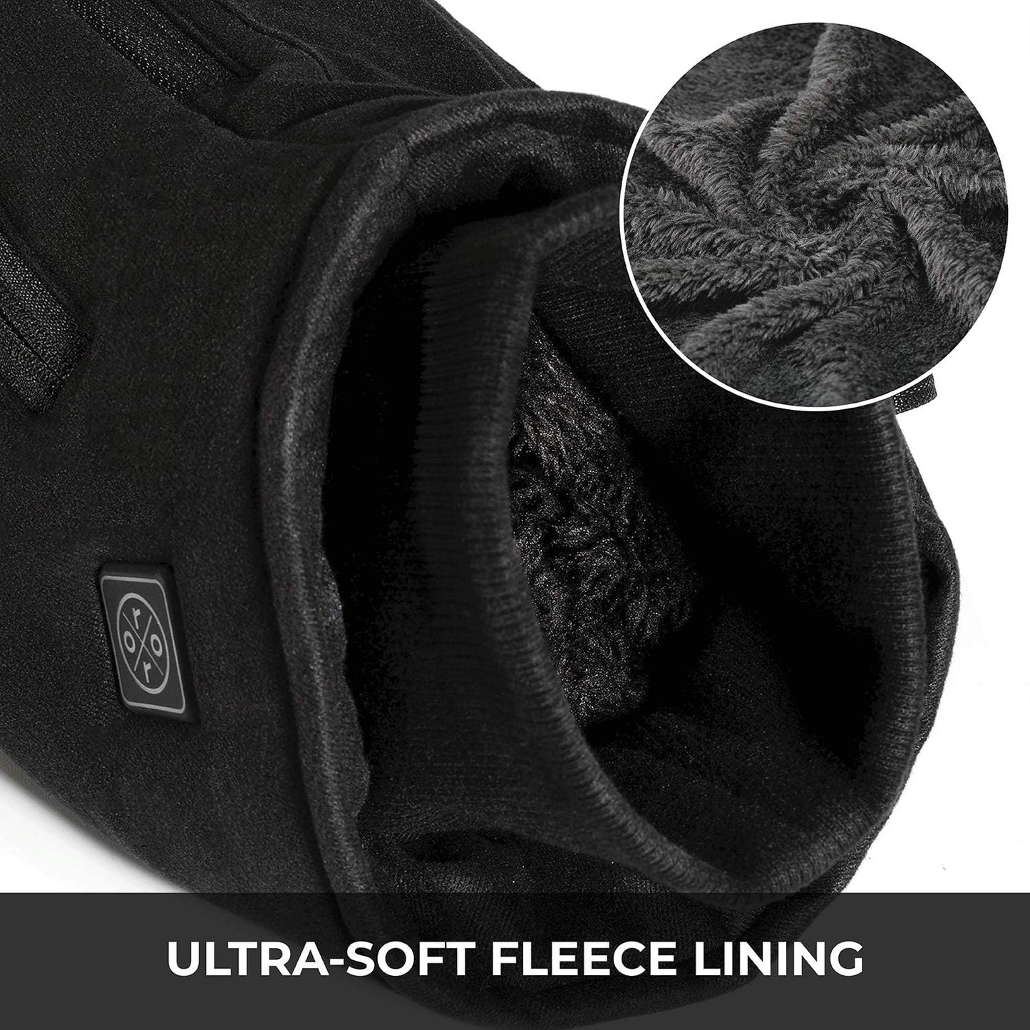 ororo 3-Zone Heated Hand Warmer Pouch and Muff with Rechargeable Battery | Up to 14 hrs, soft fleece lining, wind-resistant cuffs, water-resistant shell, adjustable waist belt, and storage pockets