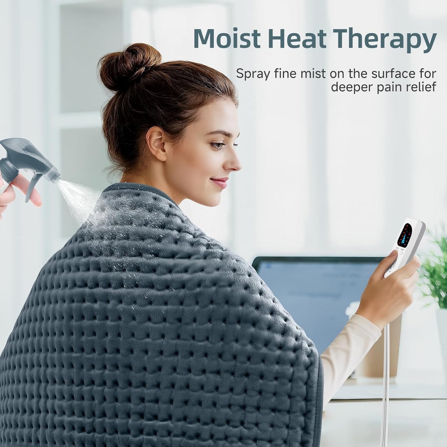 17"x33" Heating Pad XXXL for Back Pain, Extra Large Heated Pad for Neck/Shoulders/Legs/Knees/Feet/Cramps, Birthday Fathers Mothers Day Gifts for Mom Dad Women Men Grandma Her, 6 Heat Settings Auto-Off