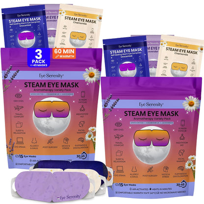 Eye Serenity Steam Eye Mask, Heated Eye Mask Fast Relief for Stye Unscented