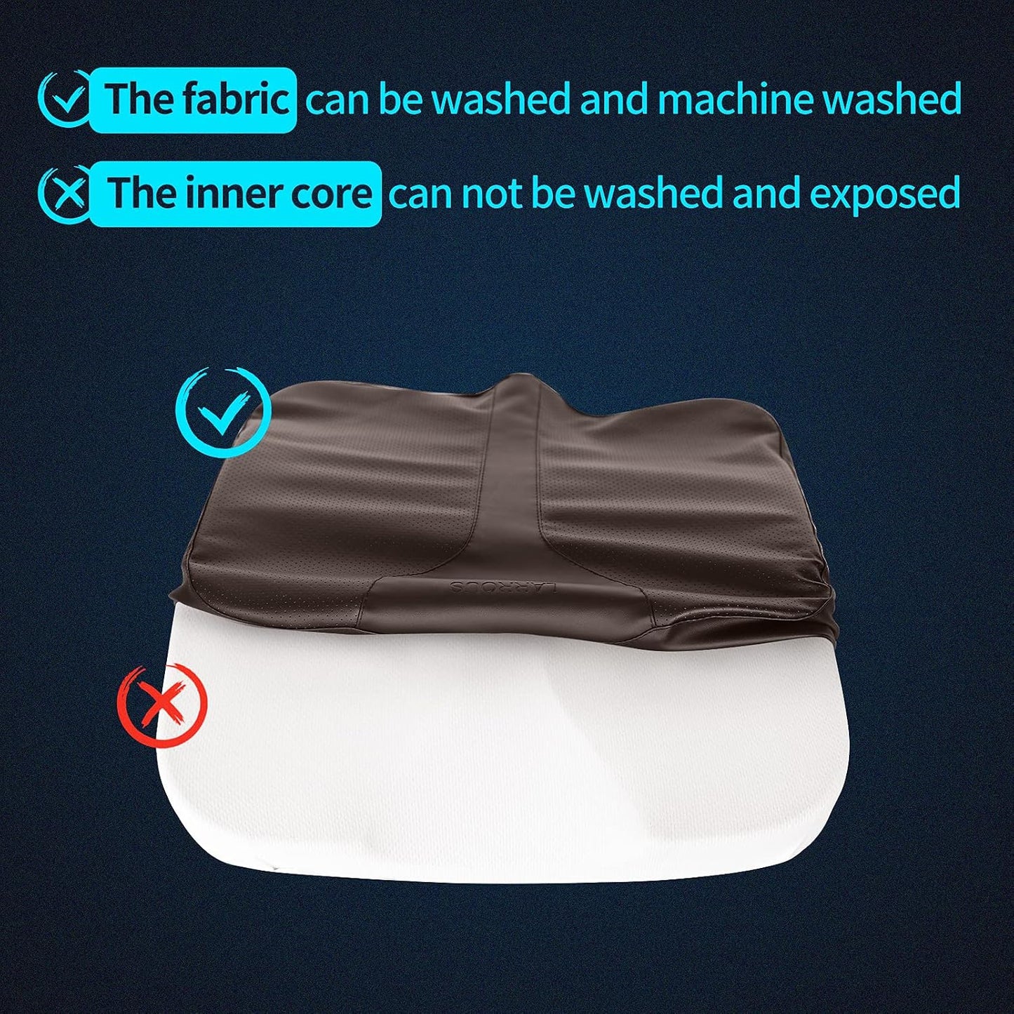 Car Seat Cushion - Comfort Memory Foam Seat Cushion for Car Seat Driver, Tailbone (Coccyx) Pain Relief, Car Seat Cushions for Driving (Gray)