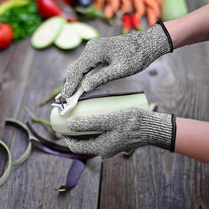 Evridwear Cut Resistant Gloves Food Grade Level 5 Kitchen Safety Protection (Medium, Pink)