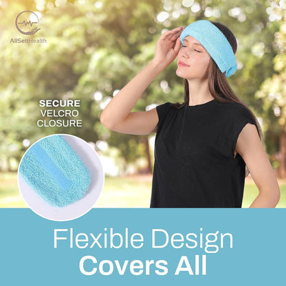 Neck Ice Pack Wrap with 2 Reusable Gel Ice Packs, Flexible Ice Wrap for Neck, Shoulders, Knees, Wrists, Soft Cooling Towel Compress for Post Surgery, Tonsillectomy, Migraine, Sore Muscle Pain Relief