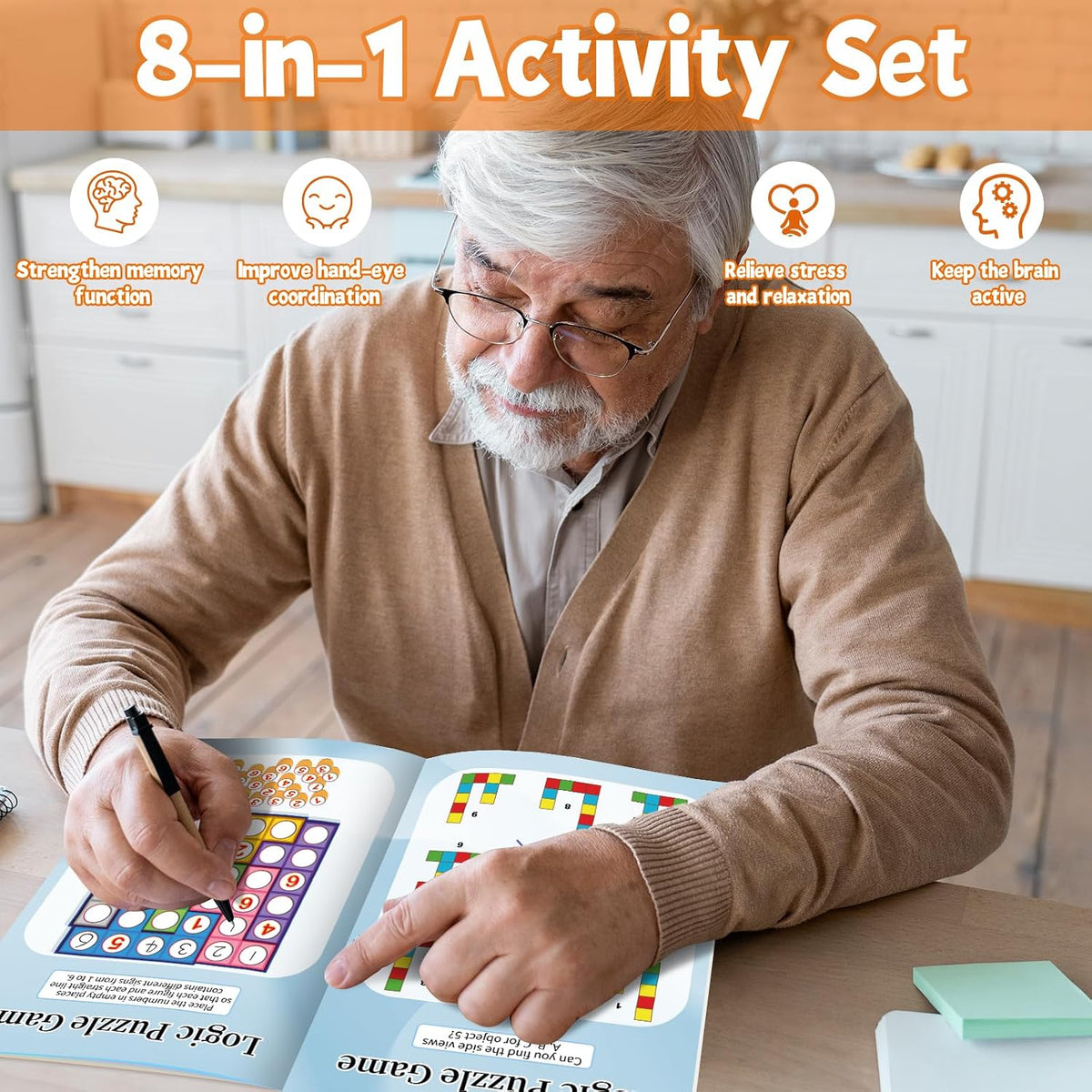 Elfew 4 Pack Activity Book for Adults, Puzzles Books for Seniors