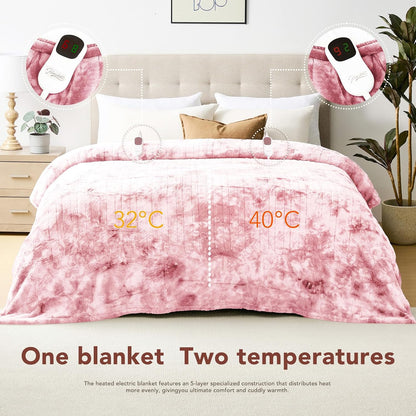 Homemate Heated Blanket Electric Heating Throw 50x60 Plush Faux Fur Sherpa