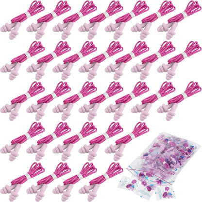 Tondiamo 200 Pairs Ear Plug Bulk with Cord Reusable Silicone, Fresh