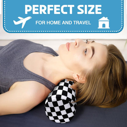 Neck Roll Pillow for Sleeping,Ergonomic Cylinder Tube Pillows for Cervical Spine and Neck Support,Versatile Roll Pillow for Bed,Office,and Travel,Memory Foam Bolster with Washable Cover