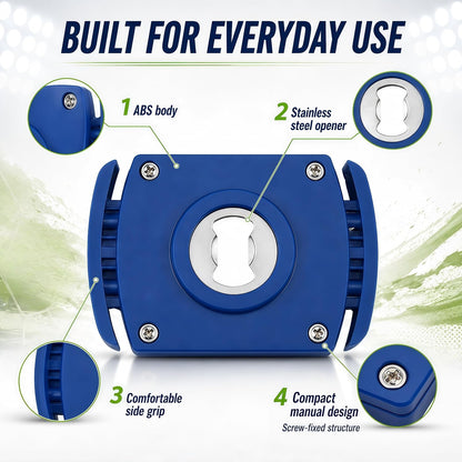 Aluminum Can Opener,Can Top Remover,Beer-Soft Edge-Soda-Can Opener(Blue) | Handheld Safety Manual Can Opener,For 8-19 Oz aluminum Soft Edge Cans, Home,Kitchen,Bar,Camping and DIY projects Tool
