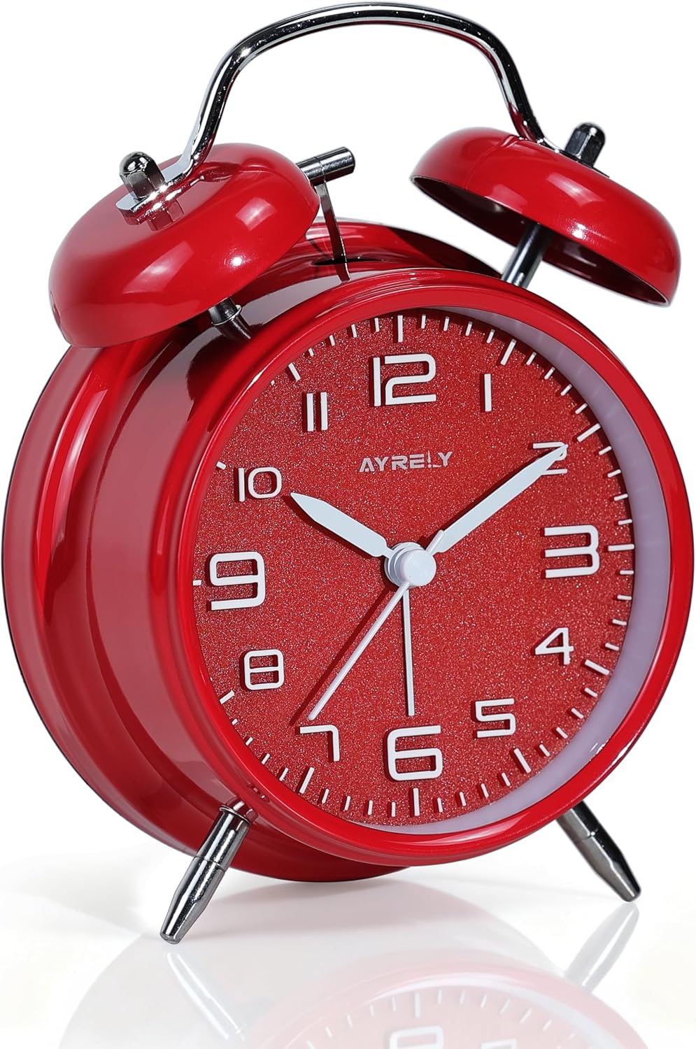 AYRELY® Super Loud Alarm Clock for Heavy Sleepers, 4.5 Inch Twin Bell Retro