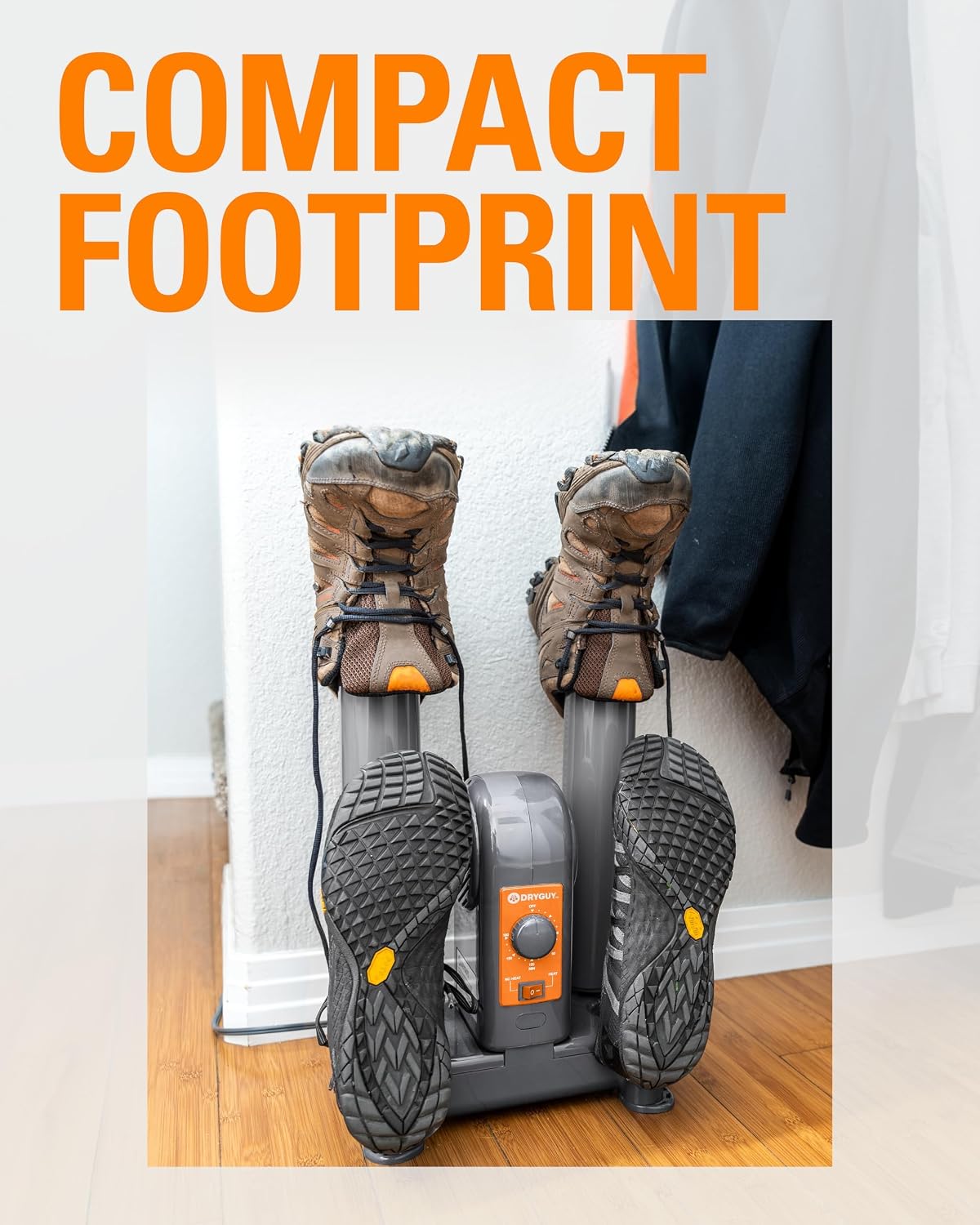 DryGuy Shoe, Boot, Garment & Gear Electric Dryer, Quick Drying for Ski, Work, Sports Equipment – Energy Efficient, Odor Eliminating Design, Home or Garage Use,4 Port, Heat + Fan (Dry time: 1-3hrs)