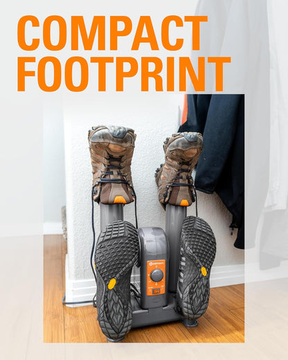 DryGuy Shoe, Boot, Garment & Gear Electric Dryer, Quick Drying for Ski, Work, Sports Equipment – Energy Efficient, Odor Eliminating Design, Home or Garage Use,4 Port, Heat + Fan (Dry time: 1-3hrs)