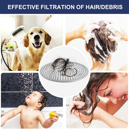 2pcs Heavy Duty Stainless Steel Slop Basket Filter Trap, 2.75" Top / 1" Mesh Metal Sink Strainer Shower Drain Hair Catcher for Kitchen Bathroom Bathtub Wash Basin Floor Balcony Drain Hole, Utility