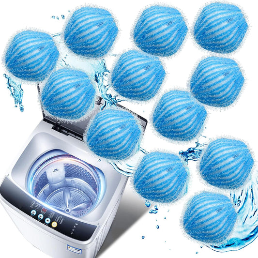 Pet Hair Remover Laundry, Microfiber Washing Machine Balls 12 Pieces, Reusable Lint Catcher Tool for Dogs and Cats