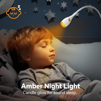 Wall Mounted Reading Light, Minimalist Headboard Mount Book Light, Dimmable LED with Lamp Head Switch Reading Lamp, USB-C Powered, CRI 95+ (4000K + Amber Nightlight) (Black)