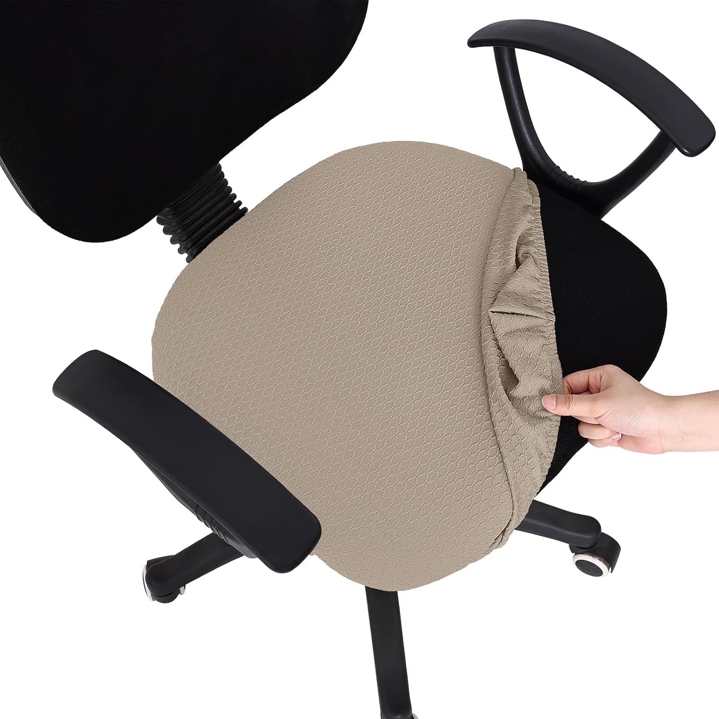 Smiry Office Computer Chair Armrest Covers, 2PCs Anti-dust Arm Rest Pad | Removable Washable Desk Chair Arm Pad Covers, Grey