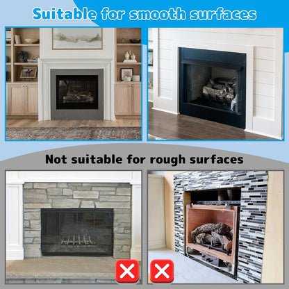 Air Jade Fireplace Cover, Insulation Fireplace Draft Stopper | Keep Drafts Out & Stop Heat Loss, Include Hoop & Loop Fasteners, Fits up to 55 x 39 inches, Easy Cut to Fit