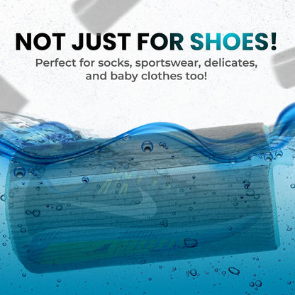Premium Shoe Washing Machine bag 2 Pack – 360° Self-Locking Zipper Reusable Sneaker Laundry Set – Heavy-Duty Microfiber Shoe Washing Bag for Washer & Dryer, Boots & Athletic Footwear (Yellow)