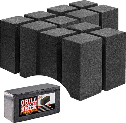 Commercial Grade, Heavy Duty Grill Cleaning Brick Bulk 4 Pack. Pumice Stone Cleaner Tool Cleans and Sanitizes Restaurant Flat Top Grills or Griddles Effectively Without Harsh Chemicals or Abrasives
