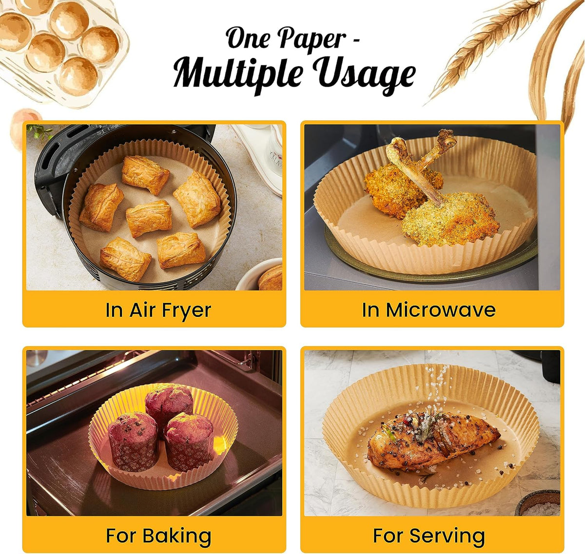 Air Fryer Paper Liners, Air Fryer Disposable Liners