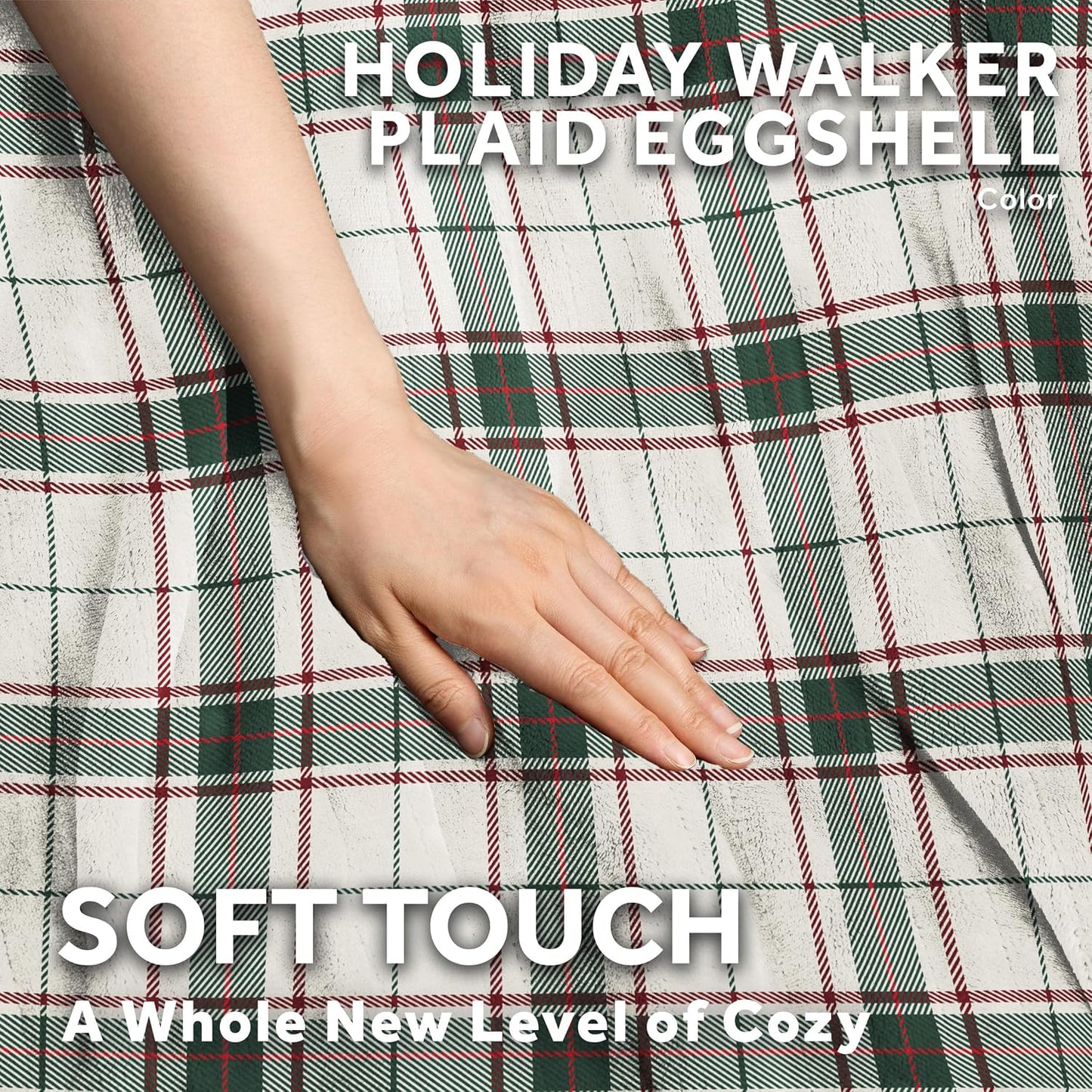 Sunbeam Royal Posh Dove Grey Heated Personal Throw / Blanket, Cozy-Warm, Adjustable Heat Settings