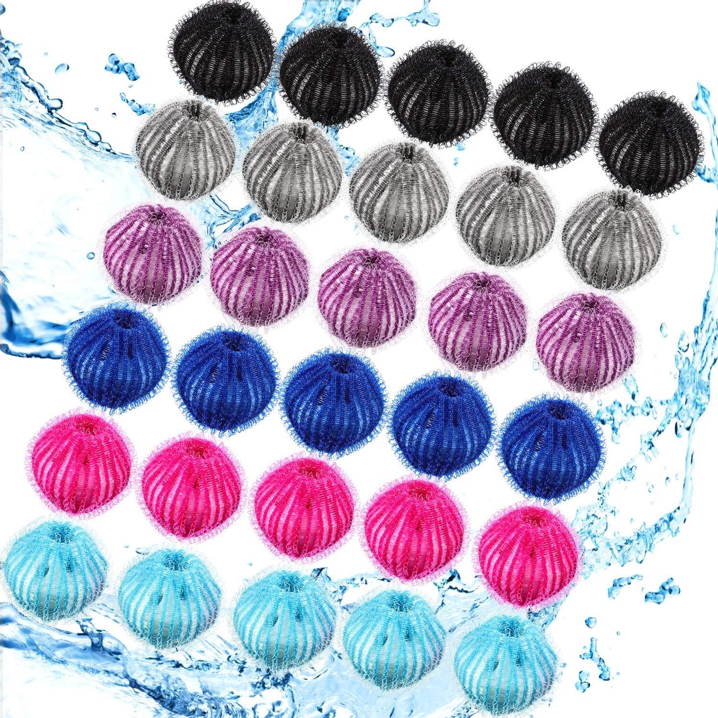 Blulu 18 Pieces Pet Hair Remover for Laundry, Classic Color | Reusable Washing Machine Hair Catcher Pet Dog Cat Fur Catcher Lint Remover from Laundry