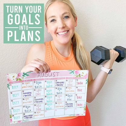 Hadley Designs Magnetic Calendar for Refrigerator - Kraft White Magnetic Dry Erase Calendar, Dry Erase Calendars for Wall, Magnet Fridge Calendars, Notepad for Fridge with Magnet