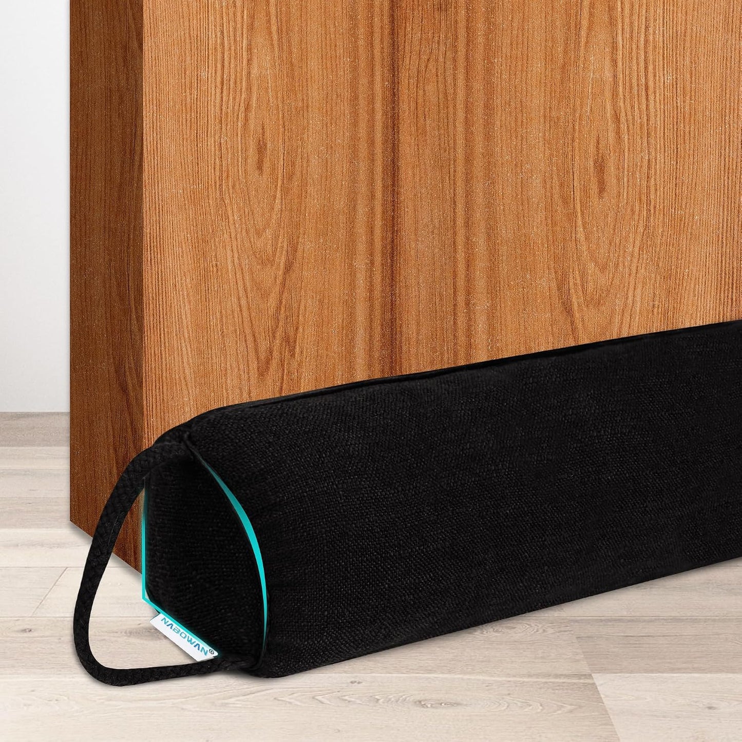 NABOWAN 30" Weighted Under Door Draft Stopper -Triangular Door Draft Blocker with Hook Loops for Easy Install, Save Energy, Home Room Essentials
