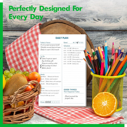 2 Pack Magnetic Planner Pad, What’s for Dinner & Daily Plan, Tear-off Weekly Meal Planning Grocery List Notepad, Family Dinner Menu Shopping List for Fridge, Whiteboard, 52 Sheets per Pad